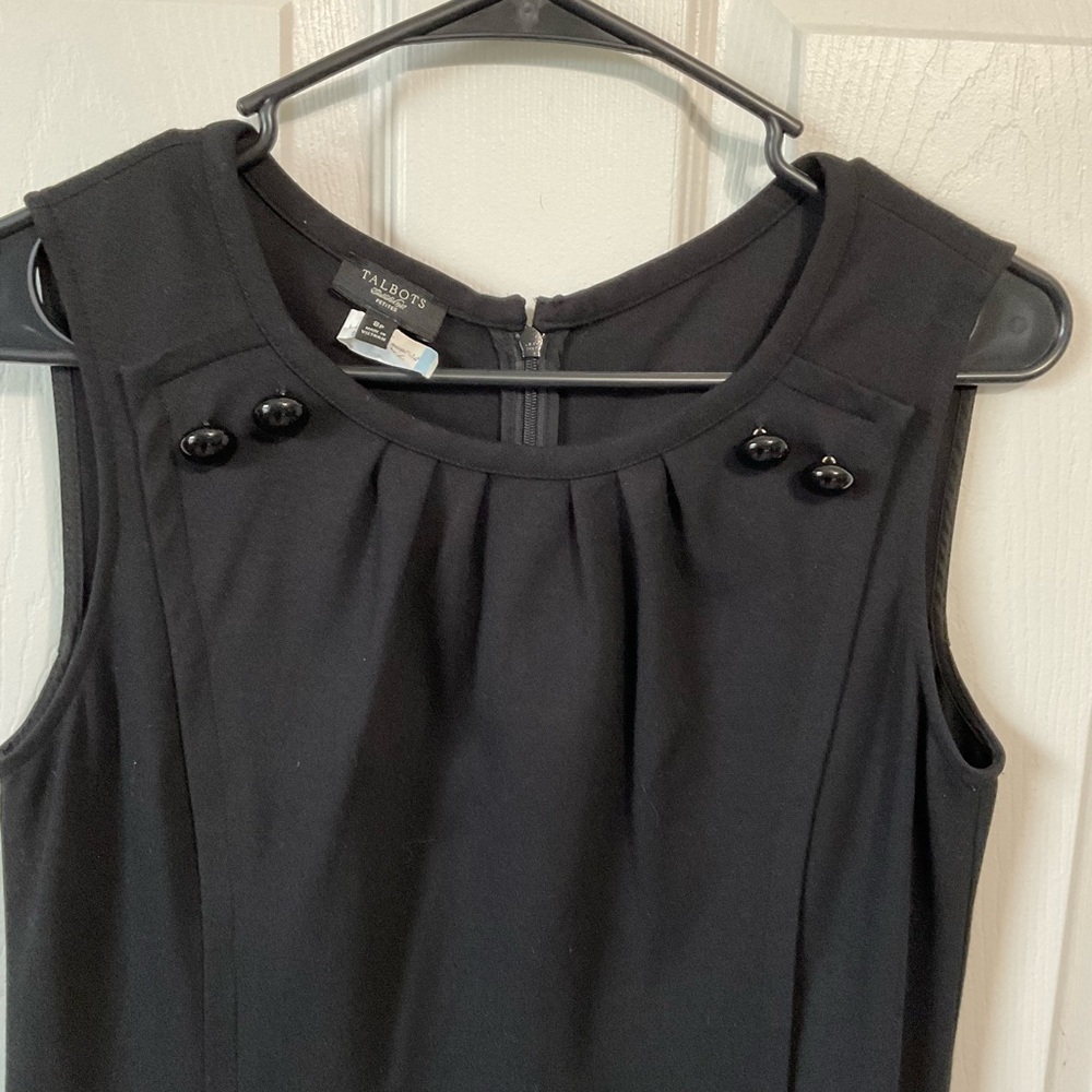 Talbots dress. Black. Sleeveless. Size 8 - Picture 3 of 6